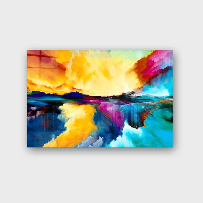 Wallity Cuadro Decorativo de Vidrio Templado Multicolor 40 x 60 cm
